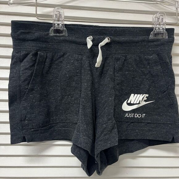 Nike Big Girls Sportswear Club French Terry Shorts - small grey - Picture 1 of 2